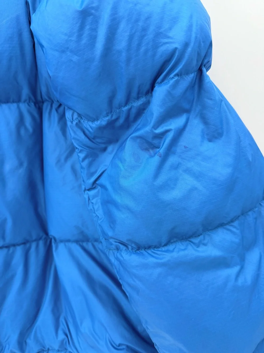 The North Face 1996 Retro Nuptse Puffer Down Jacket Blue 700 Fill Mens XL FLAW